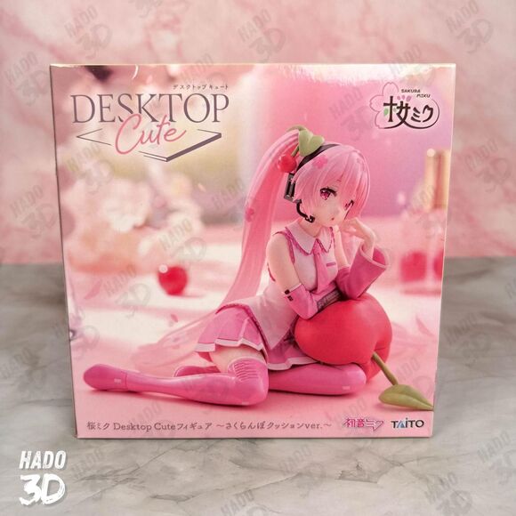 Hatsune Miku Desktop Cute Taito Figure Sakura Miku: Cherry Cushion Ver US SELLER - Picture 2 of 7